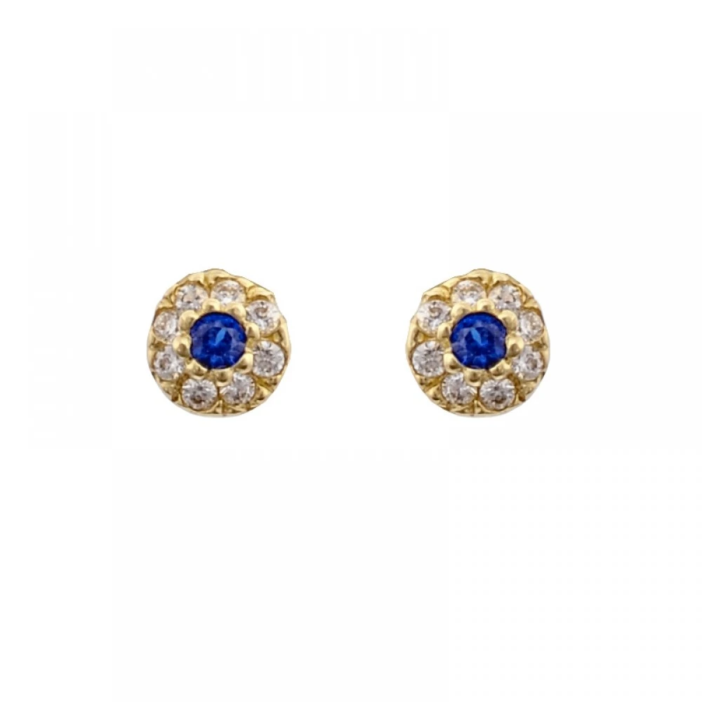 14K Χρυσά Σκουλαρίκια με Ζιργκόν SK5017O
