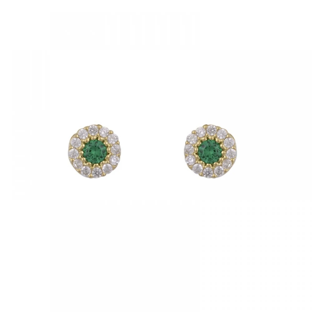 14K Χρυσά Σκουλαρίκια με Ζιργκόν SK5018O