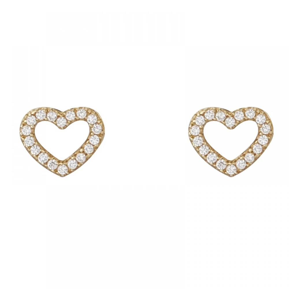 14K Χρυσά Σκουλαρίκια με Ζιργκόν SK5040O