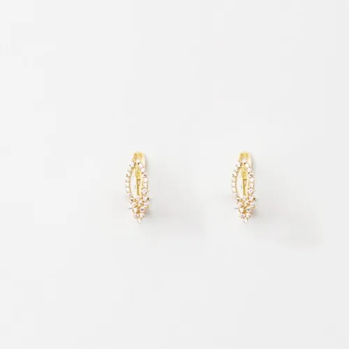 14K Χρυσά Σκουλαρίκια με Ζιργκόν SK222KN