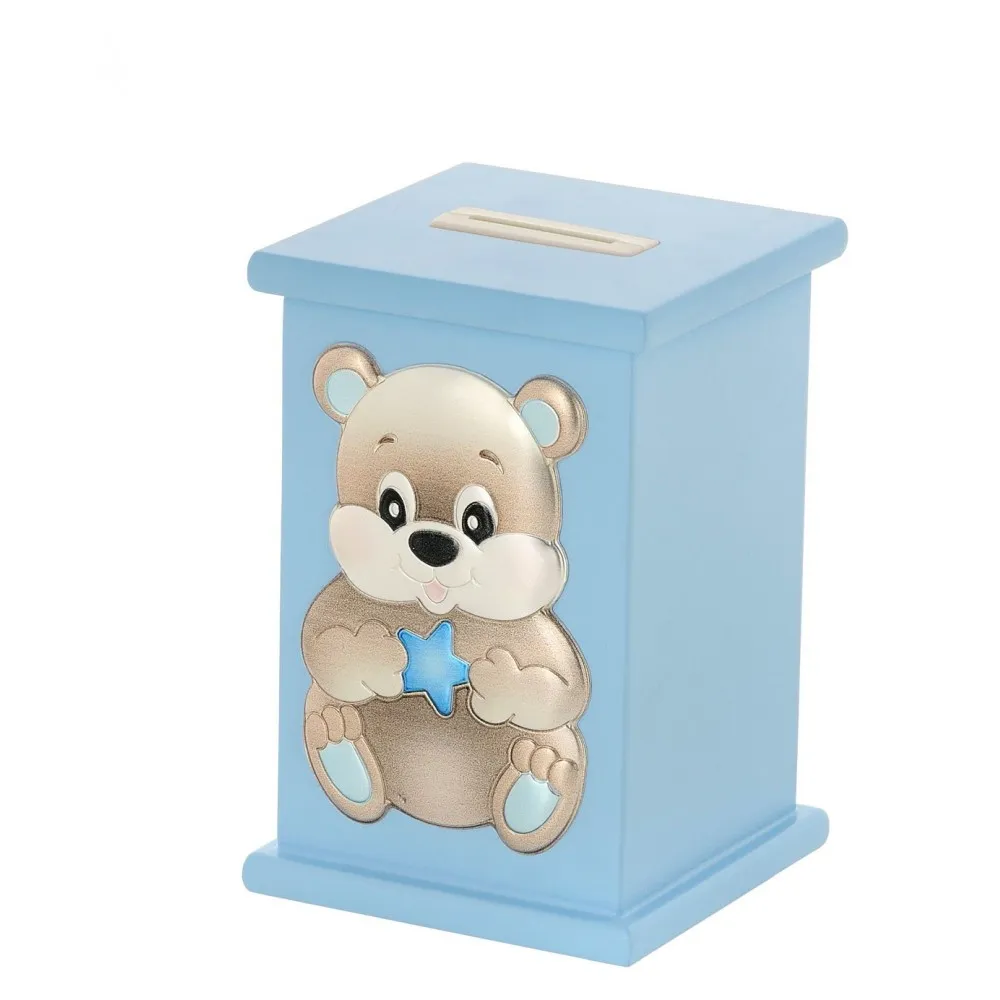 PRINCELINO Piggy Ξύλινο Αρκουδάκι Τράπεζα Μουσικό Κουτί για Παιδιά MA/MB133CR