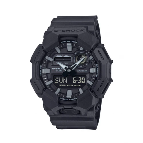 CASIO G-Shock Μαύρο με λουράκι από καουτσούk GA-010-1A1ER