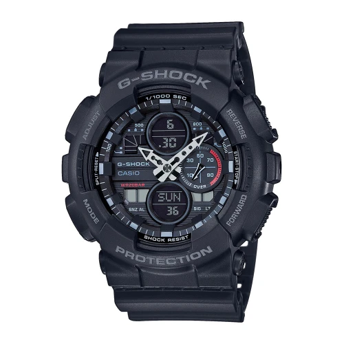 CASIO G-Shock Μαύρο με λουράκι από καουτσούk GA-140-1A1ER