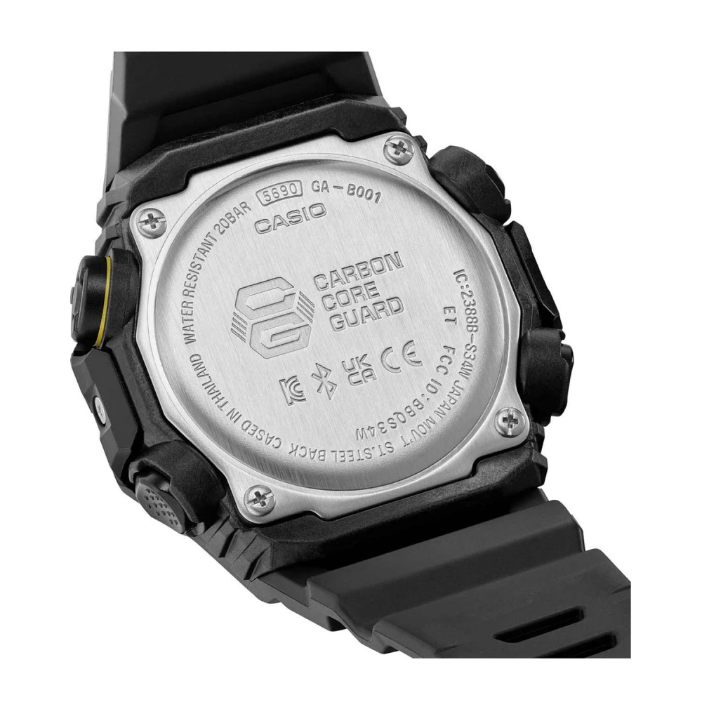 CASIO G-SHOCK Χρονογράφος με Μαύρο Καουτσούκ Λουράκι GA-B001CY-1AER