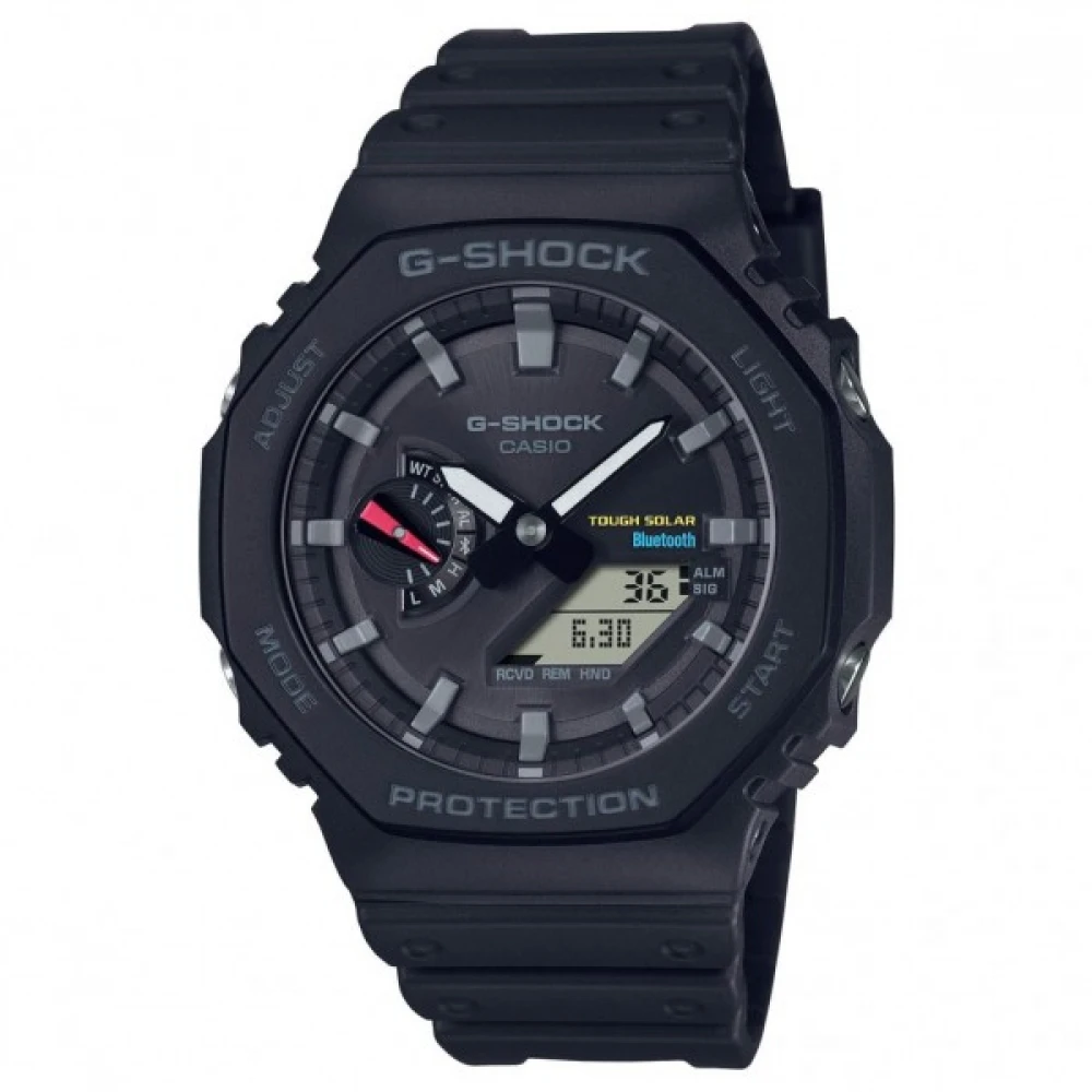 CASIO G-SHOCK "Ηλιακό" με Μαύρο Λουράκι από Καουτσούκ GA-B2100-1AER