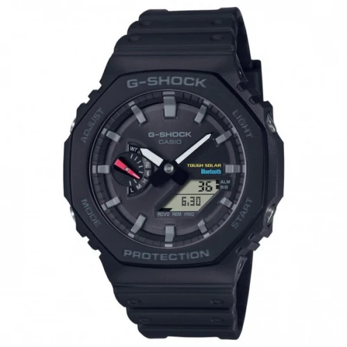 CASIO G-SHOCK "Ηλιακό" με Μαύρο Λουράκι από Καουτσούκ GA-B2100-1AER