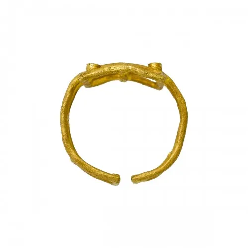 18K Χρυσό Χειροποίητο Δαχτυλίδι με Brown Brilliant Διαμάντια GD004R