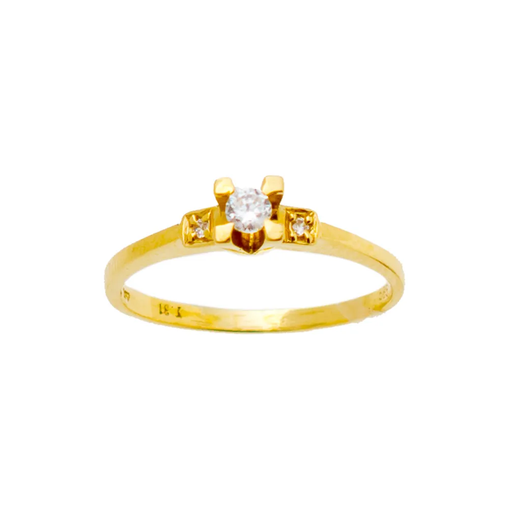 14K Χρυσό Δαχτυλίδι με Ζιργκόν GDK005