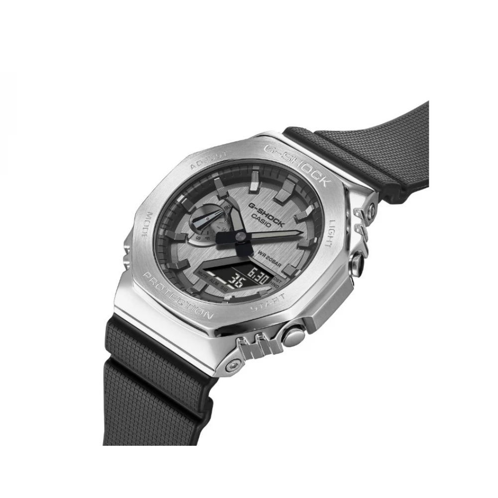 CASIO G-Shock με Μαύρο Λουράκι σιλικόνης GM-2100-1AER