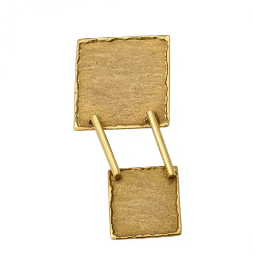 14K Χρυσό Μενταγιόν Διπλό Κρεμαστό Σφυρήλατο GM230T