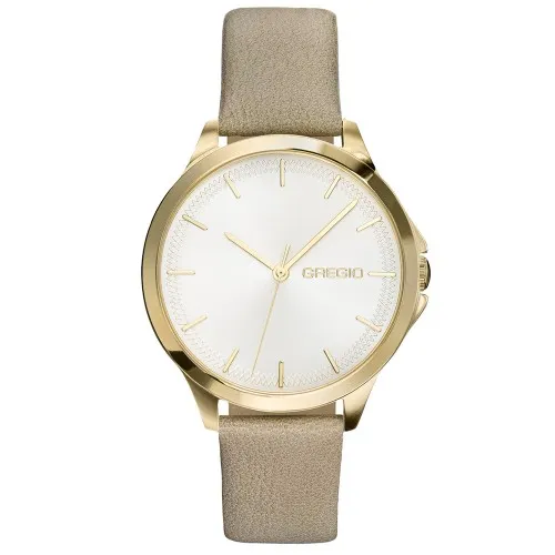 GREGIO Rosebery Grey Leather Strap GR150070