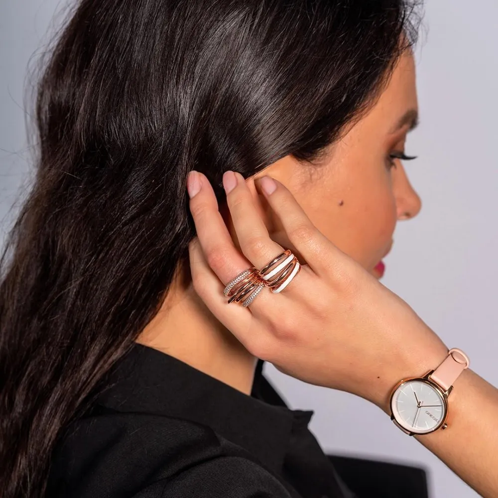 GREGIO Fiorella Beige Leather Strap GR220080