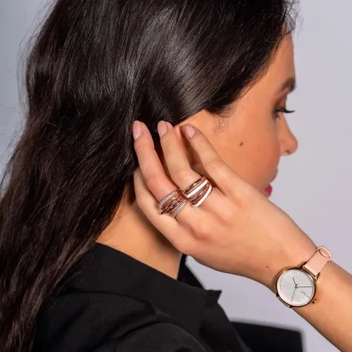 GREGIO Fiorella Beige Leather Strap GR220080