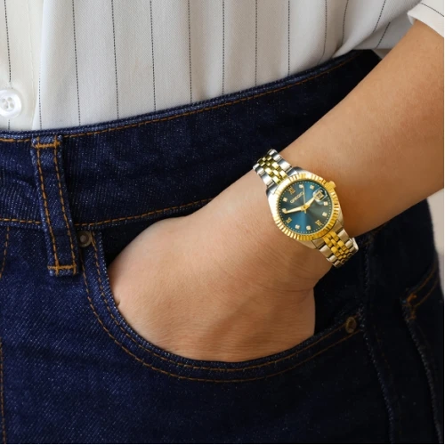 GREGIO Mallory Crystals με Μπρασελέ Δύο Τόνων από Ανοξείδωτο Ατσάλι GR480042