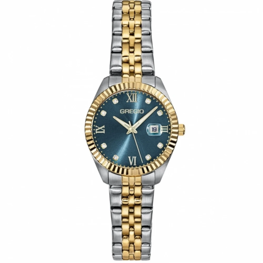 GREGIO Mallory Crystals με Μπρασελέ Δύο Τόνων από Ανοξείδωτο Ατσάλι GR480042