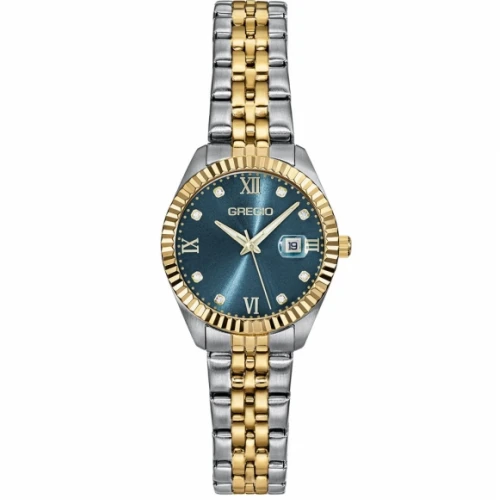 GREGIO Mallory Crystals με Μπρασελέ Δύο Τόνων από Ανοξείδωτο Ατσάλι GR480042