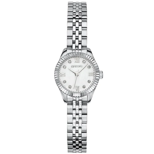 GREGIO Serenite Με Ασημί Μπρασελέ από Ανοξείδωτο Ατσάλι και Ζιργκόν GR610010