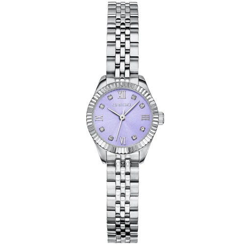 GREGIO Serenite Με Ασημί Μπρασελέ από Ανοξείδωτο Ατσάλι και Ζιργκόν GR610011