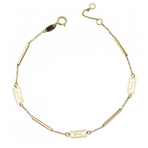 9K Χρυσό Βραχιόλι με Μαίανδρο GRE3052OI