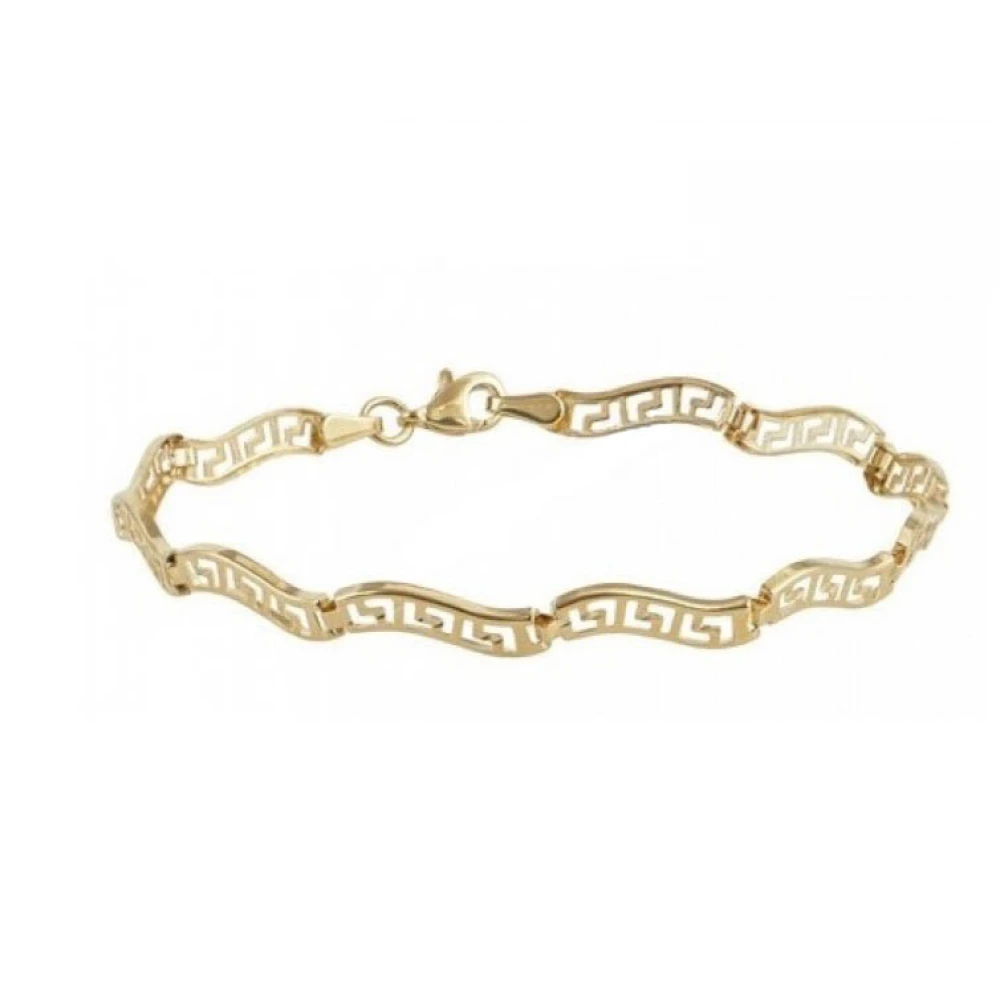 9K Χρυσό Κυματιστό Βραχιόλι με Μαίανδρο GRE3056
