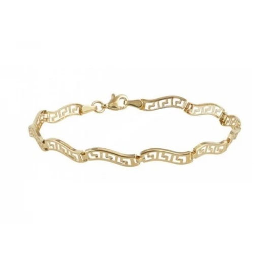 9K Χρυσό Κυματιστό Βραχιόλι με Μαίανδρο GRE3056