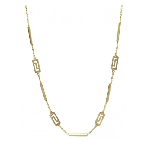 9K Χρυσό Κολιέ με Μαίανδρο GRE3064