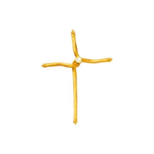 18K Χρυσό Σταυρός με Διαμάντι GS137DM