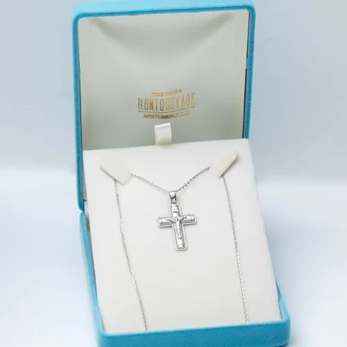 14K Λευκόχρυσος Σταυρός GS182K