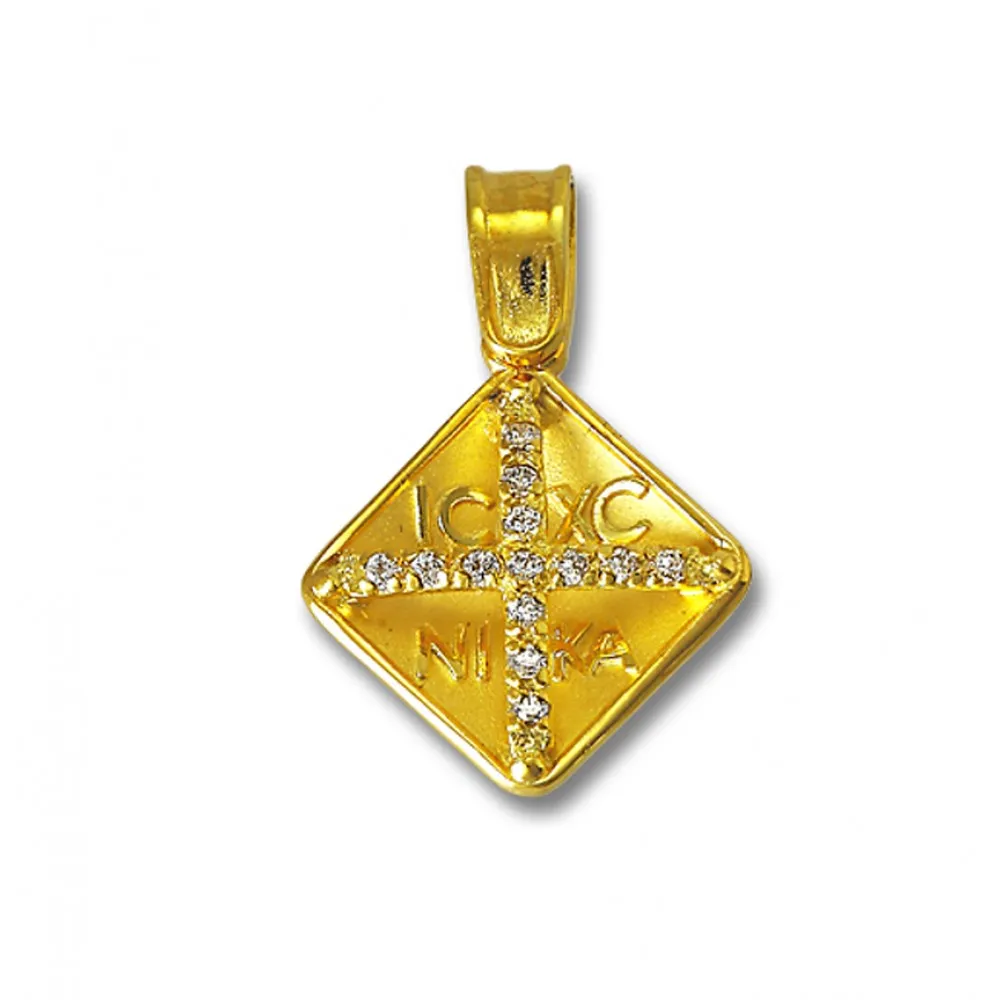 9K Χρυσό Κωνσταντινάτο με Ζιργκόν AK615K