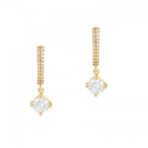 14K Χρυσά Σκουλαρίκια Με Ζιργκόν RX612