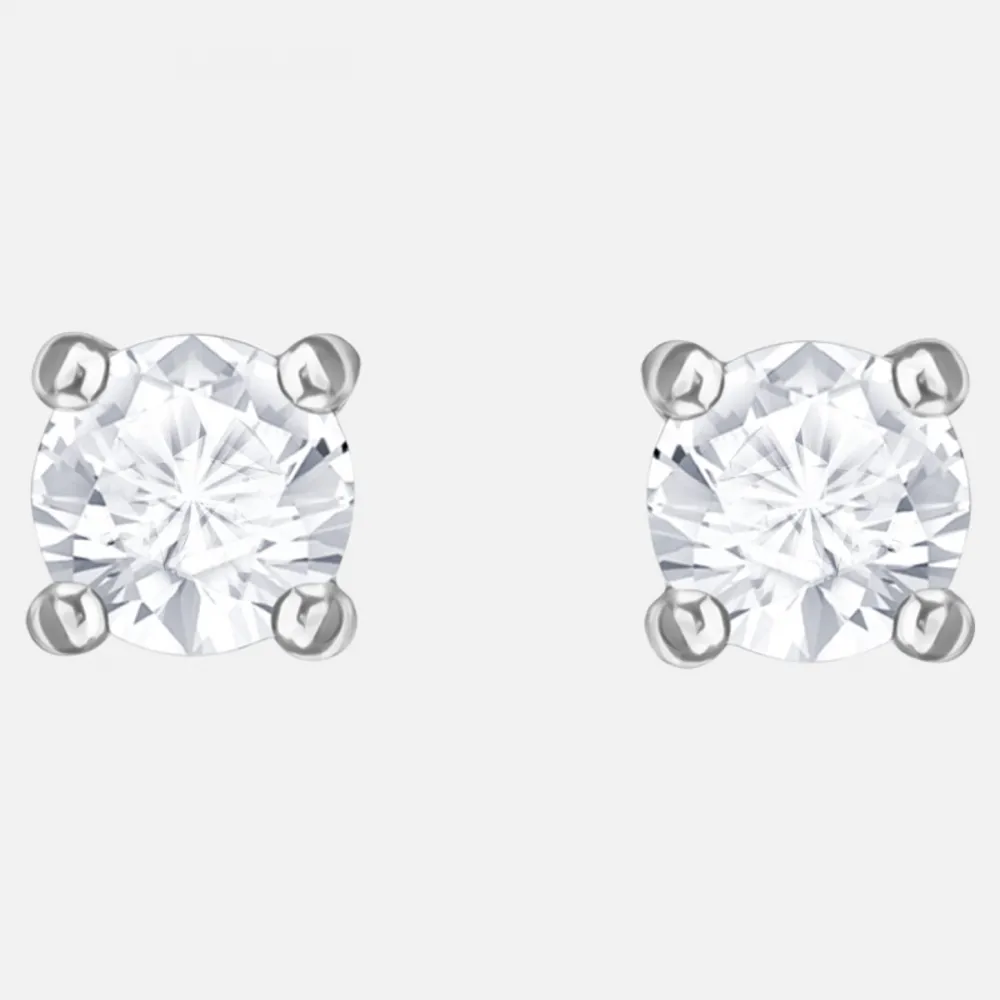 SWAROVSKI Attract Pierced Earrings White Rhodium Plated 5408436