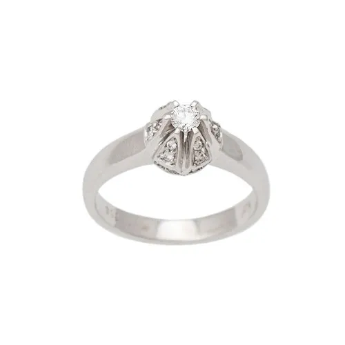 18K Μονόπετρο Δαxτυλίδι Αρραβώνων με Διαμάντι K08