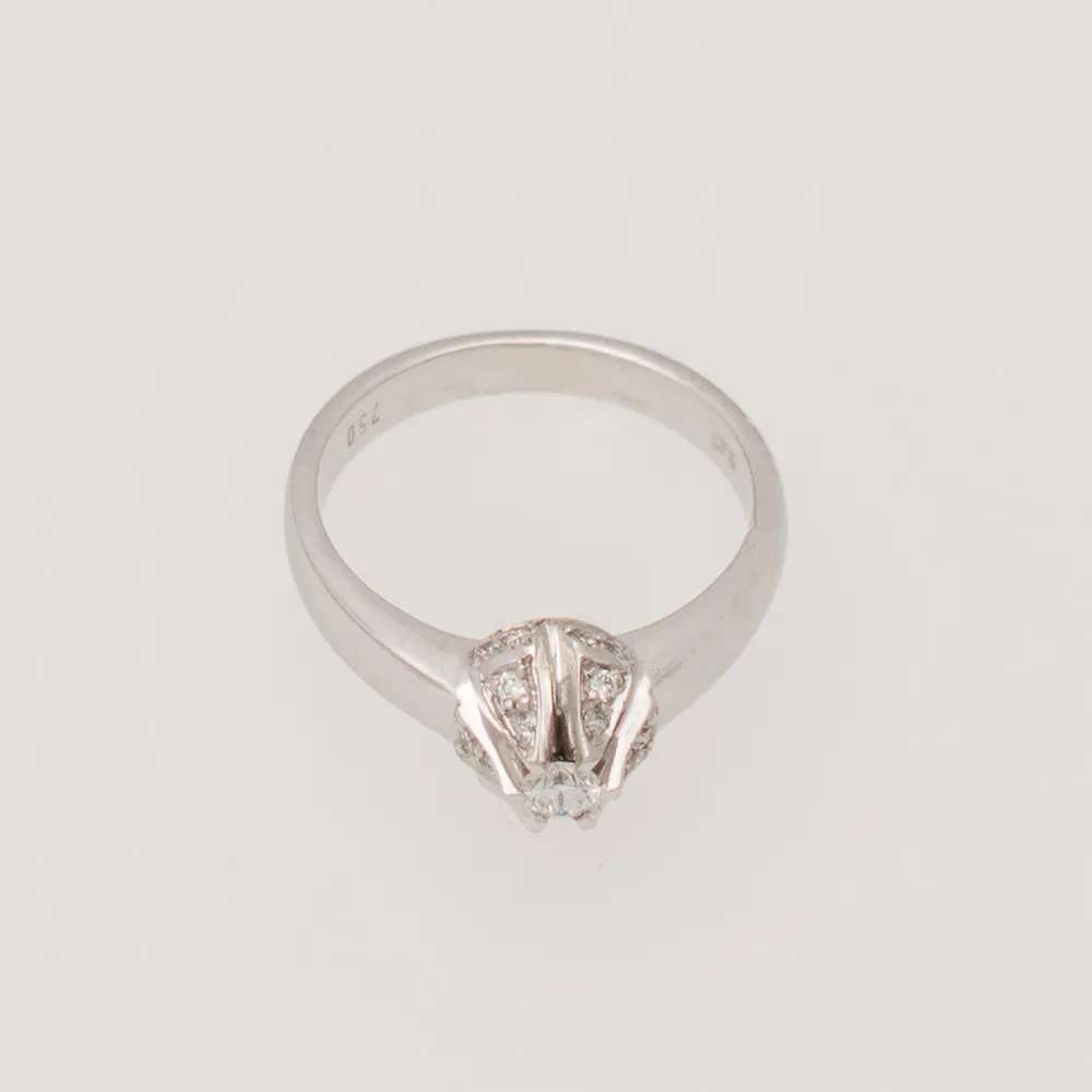 18K Μονόπετρο Δαxτυλίδι Αρραβώνων με Διαμάντι K08