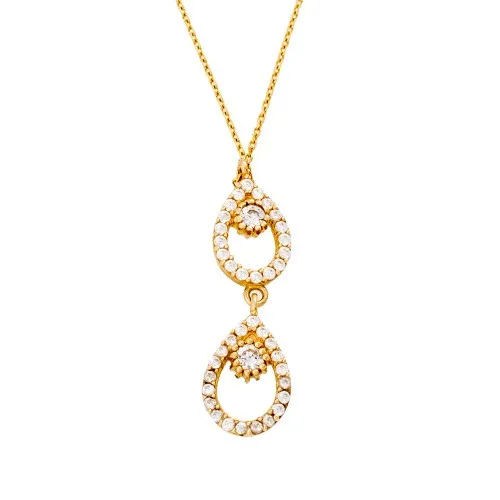 14K Χρυσό Κολιέ με Ζιργκόν K188C40