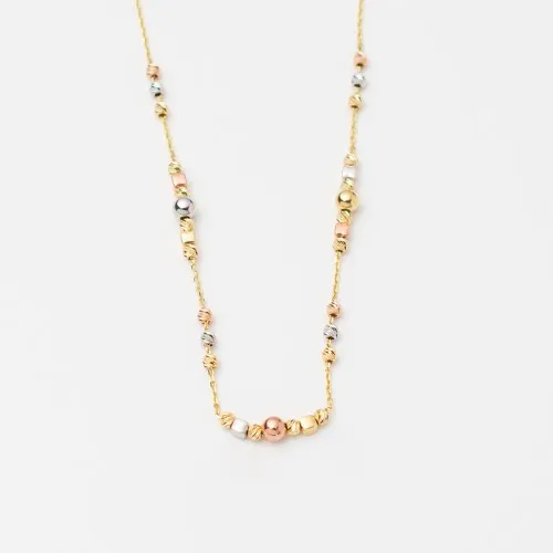 14K Χρυσό Τρίχρωμο Κολιέ Κ6000 K6000