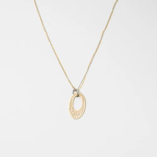 14K Χρυσό Κολιέ Δίχρωμη Αλυσίδα K624C40