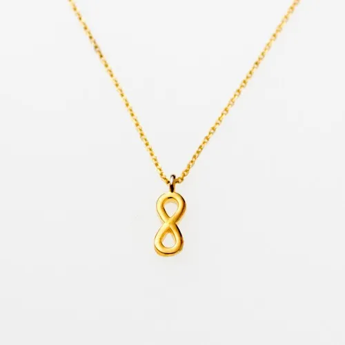 925 Ασήμι Επιχρυσωμένο Κολιέ "Άπειρο" KA9250022