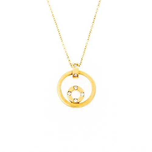 18K Χρυσό Κολιέ Με Διαμάντια KBR109A1