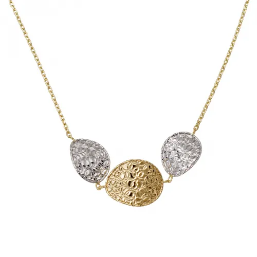 14K Χρυσό Δίχρωμο Κολιέ KI00043