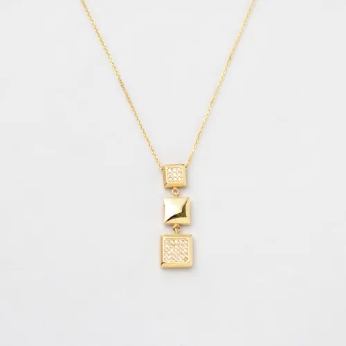 14K Χρυσό Κολιέ με Ζιργκόν KL121C1