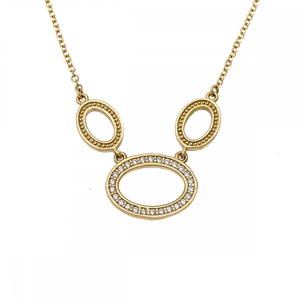 14K Χρυσό Κολιέ με Ζιργκόν KL124AL1