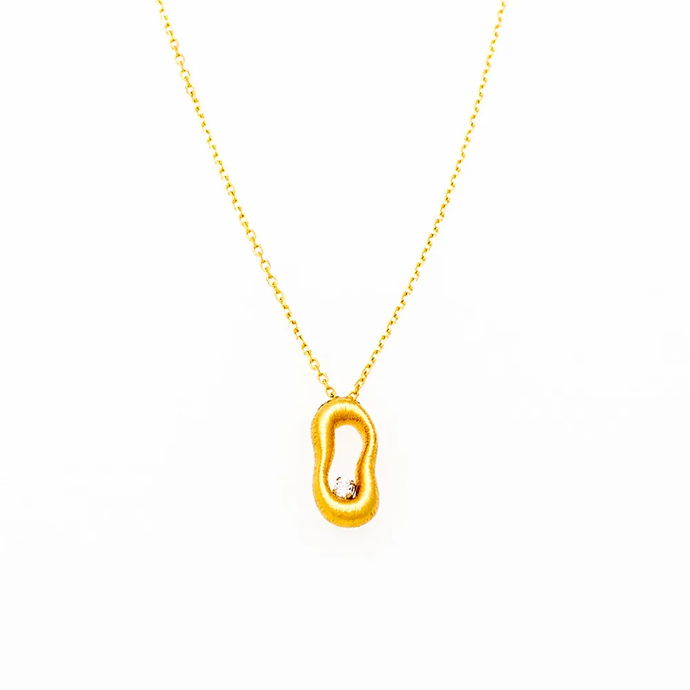 14K Χρυσό Κολιέ Με Ζιργκόν KL392KG1