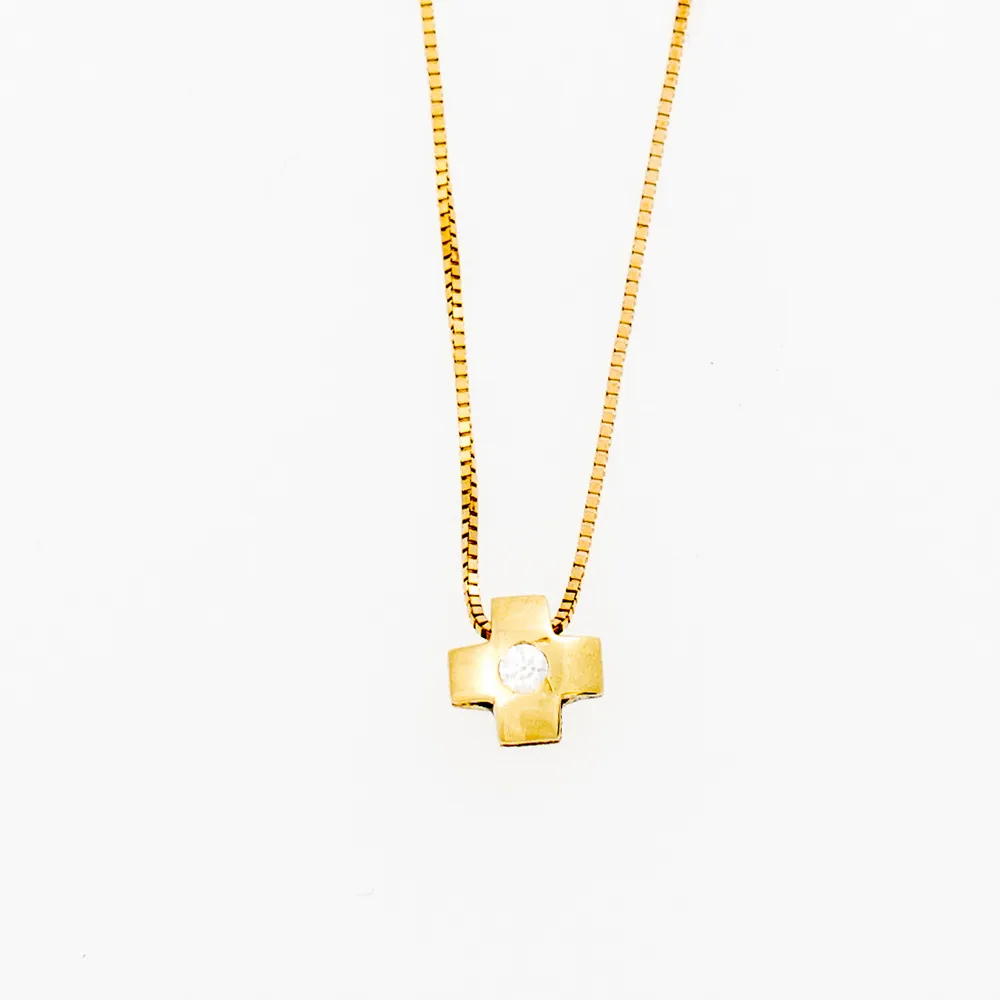 14K Χρυσό Κολιέ Με Ζιργκόν KL44601