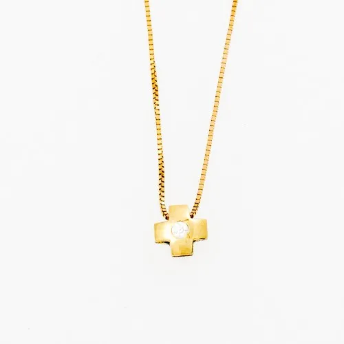 14K Χρυσό Κολιέ Με Ζιργκόν KL44601