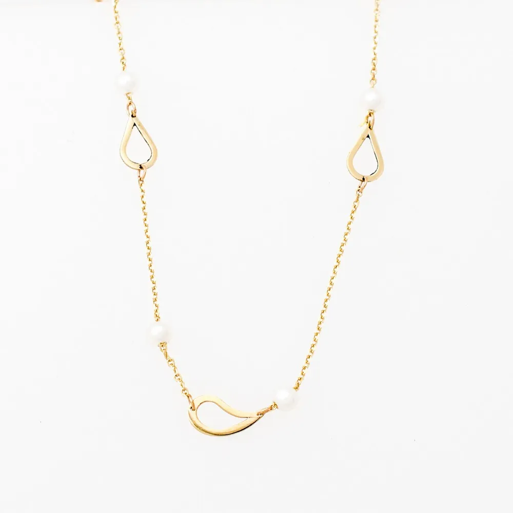 14Κ Χρυσό Κολιέ με Μαργαριτάρια KL754VR