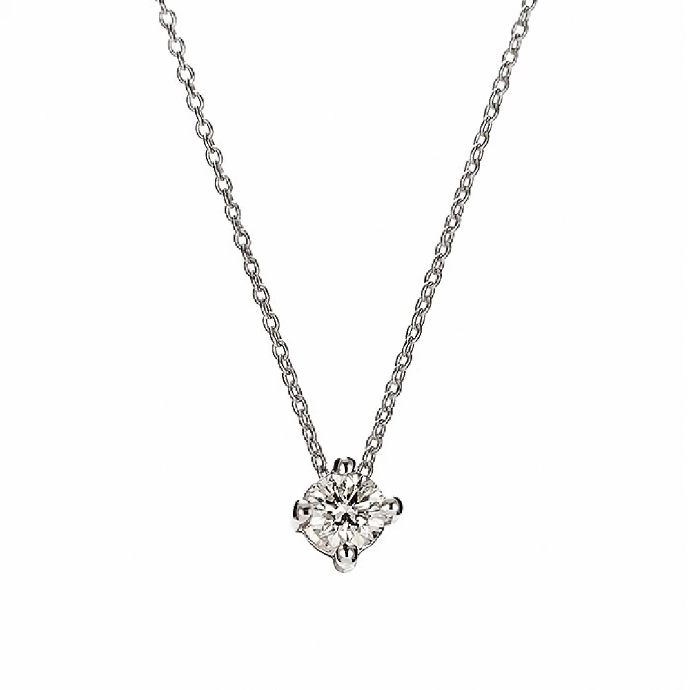 18K Λευκόχρυσο Κολιέ με Οικολογικό Διαμάντι KLAB6250