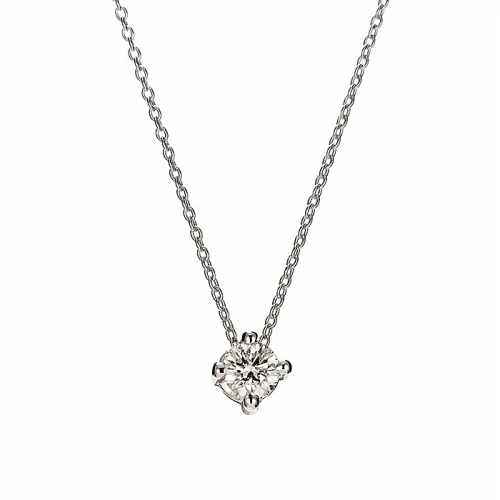 18K Λευκόχρυσο Κολιέ με Οικολογικό Διαμάντι KLAB6250