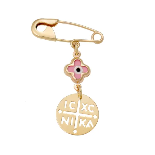 9K Χρυσό Κωνσταντινάτο με Παραμάνα KN248AFG