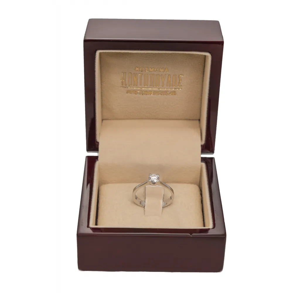 18K Μονόπετρο Δαxτυλίδι Αρραβώνων με Οικολογικό Lab Grown Διαμάντι 0.45ct LAB3608