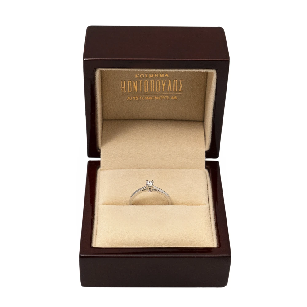 18K Μονόπετρο Δαxτυλίδι Αρραβώνων με Οικολογικό Lab Grown Διαμάντι LAB6290
